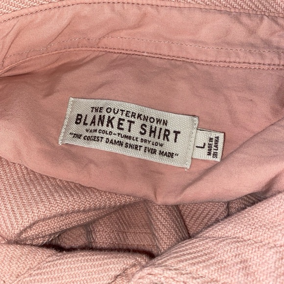 OUTERKNOWN Chroma Blanket Shirt Womens Size L peach Button Up - Picture 6 of 11